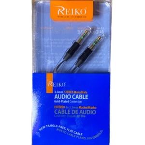 Reiko 3.5mm Stereo Audio Cable Gold Plated Connectors